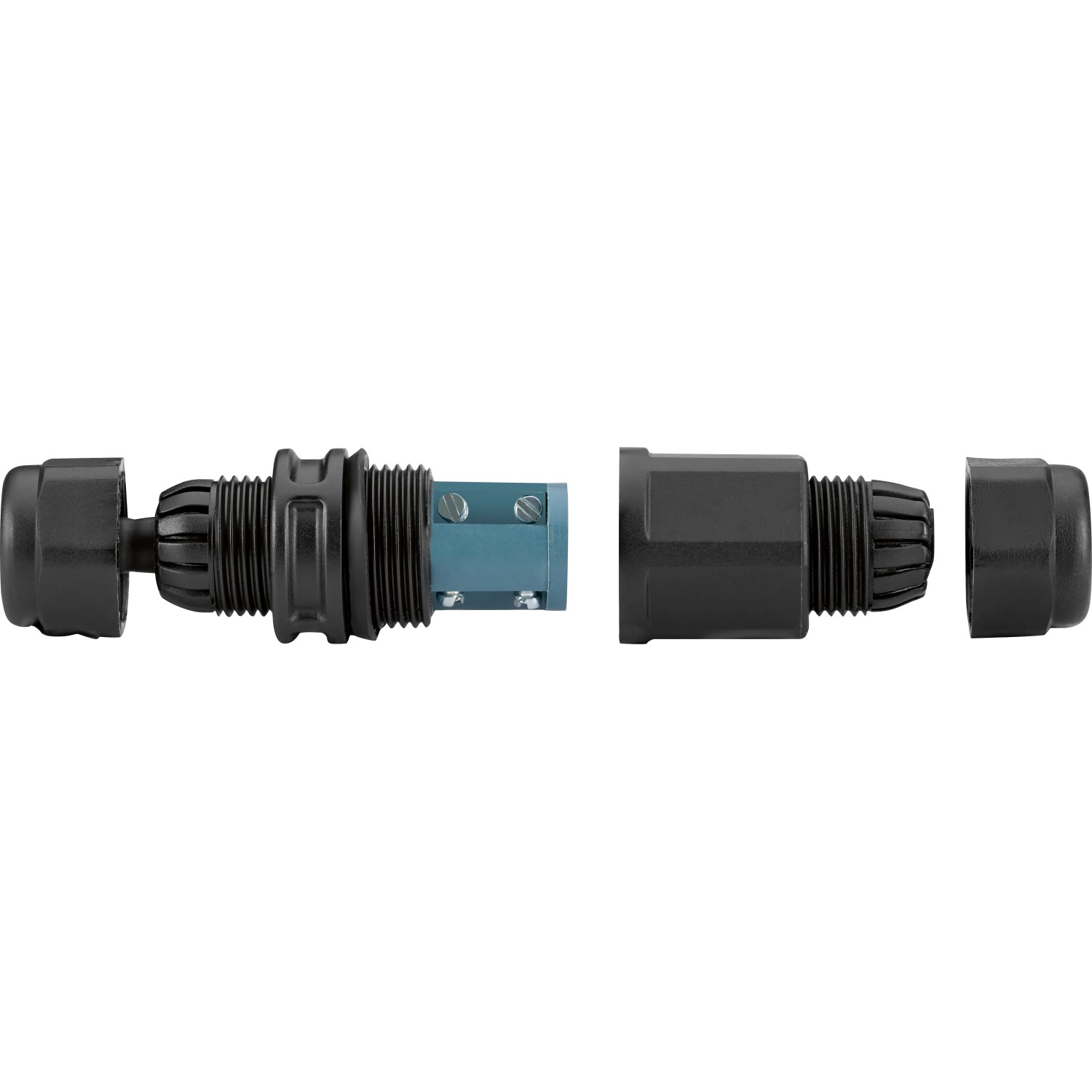 Detailaufnahme des Easy Connectors für den Außenstrahler FL 21W, zur einfachen Installation.