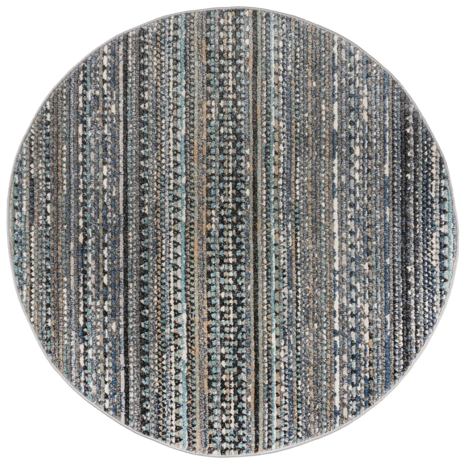 Flair Rugs Kurzflorteppich Camino Ø 160 cm Blau