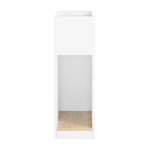 Schmaler, weißer Nachttisch mit 2 Fächern (offen, Holzdekor) SoBuy FBT171-WN, 20x60x35cm