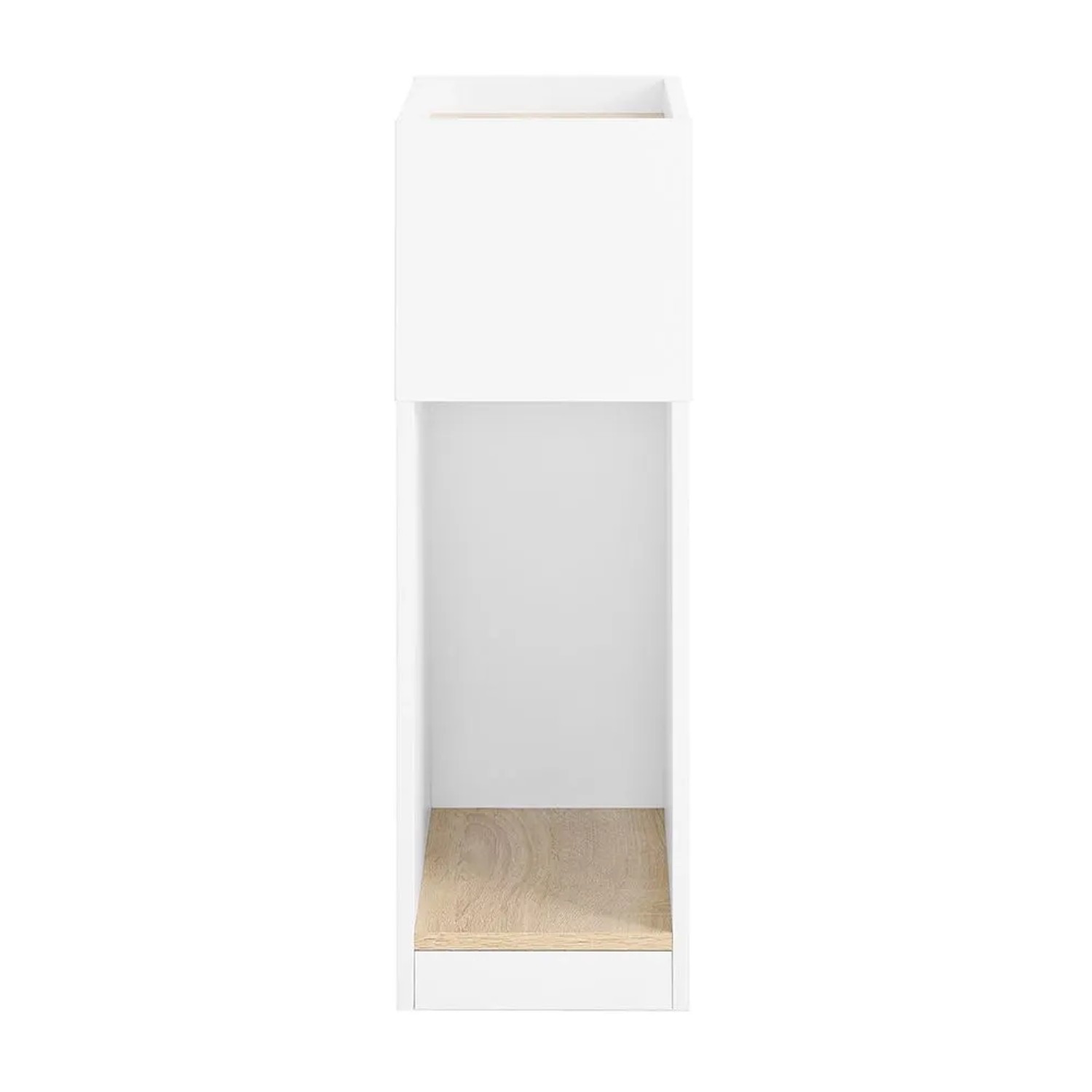 SoBuy Schmaler Nachttisch Beistelltisch mit 2 Fächern Weiß 20x60x35cm FBT171-WN