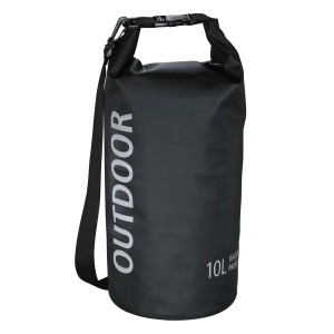 Schwarze Hama Outdoortasche, 10 Liter, wasserdicht, mit Schultergurt. Ideal für Fahrradtouren.