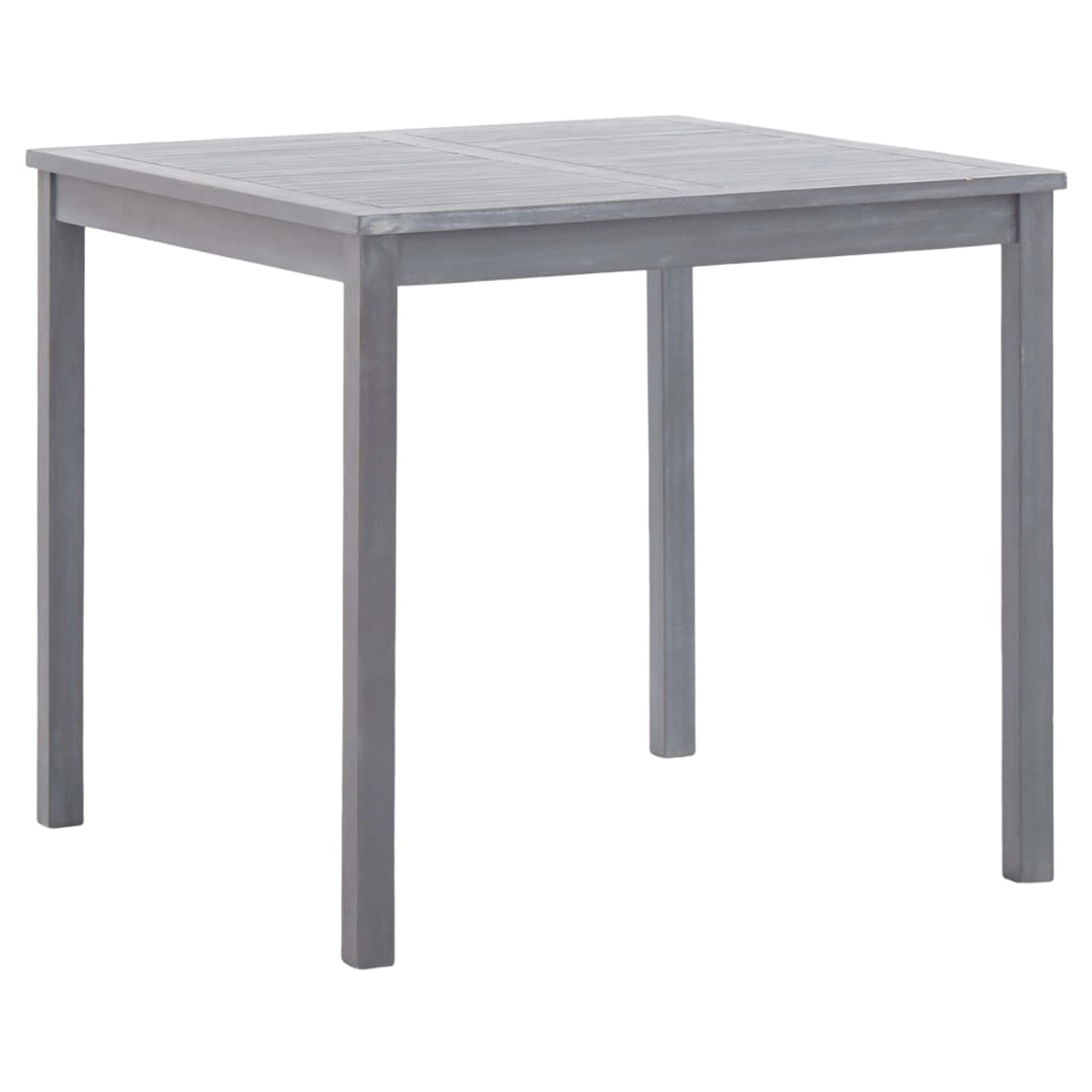 vidaXL Gartentisch Grau 80x80x74 cm Massivholz Akazie 46324 günstig online kaufen