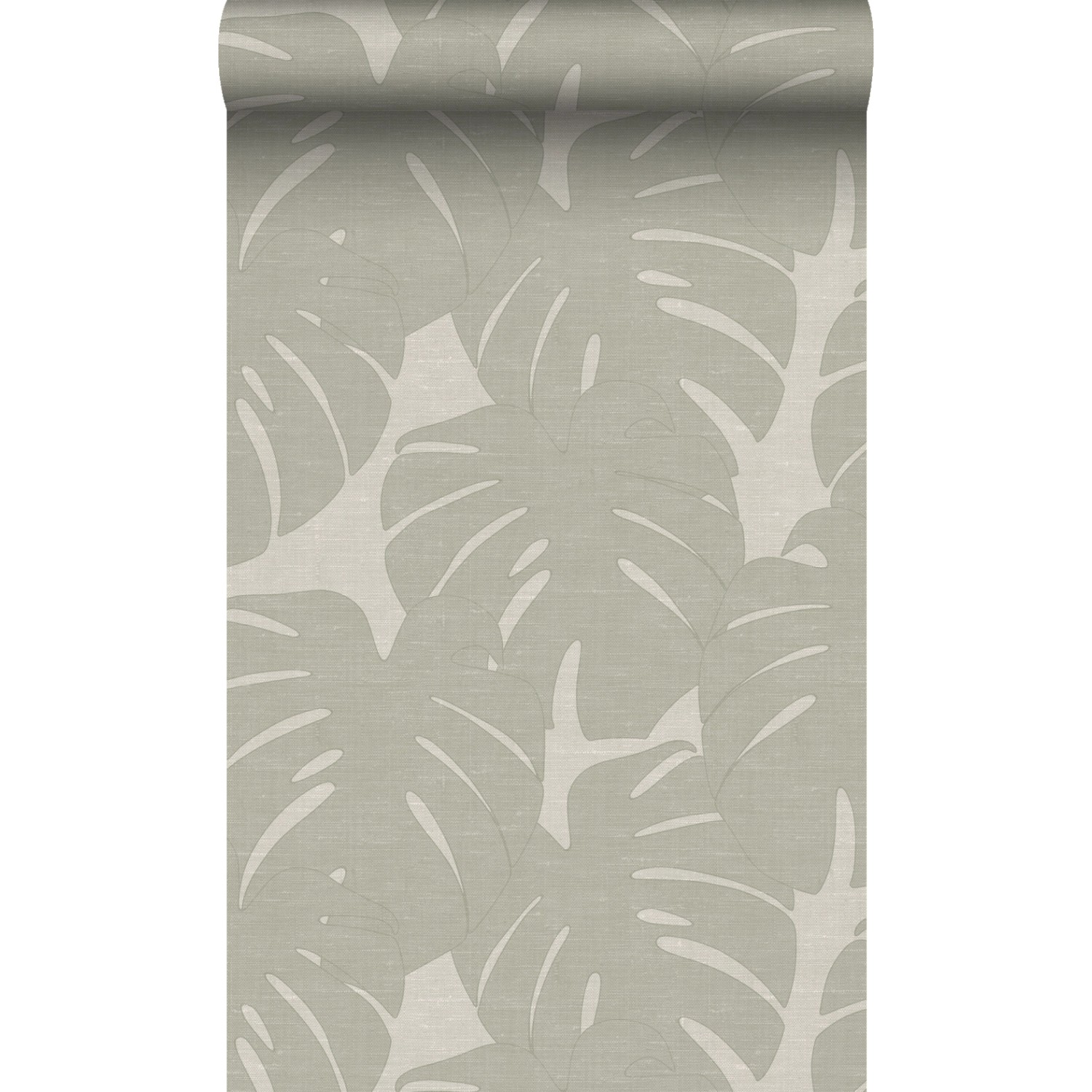 Origin Wallcoverings Tapete Blätter in Leinen-Optik Beigebraun 53 cm x 10.0 günstig online kaufen