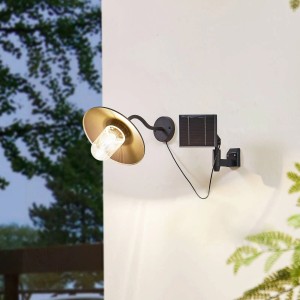 Schwarze Lindby LED Solarleuchte Virane für den Außenbereich, spritzwassergeschützt und modern.