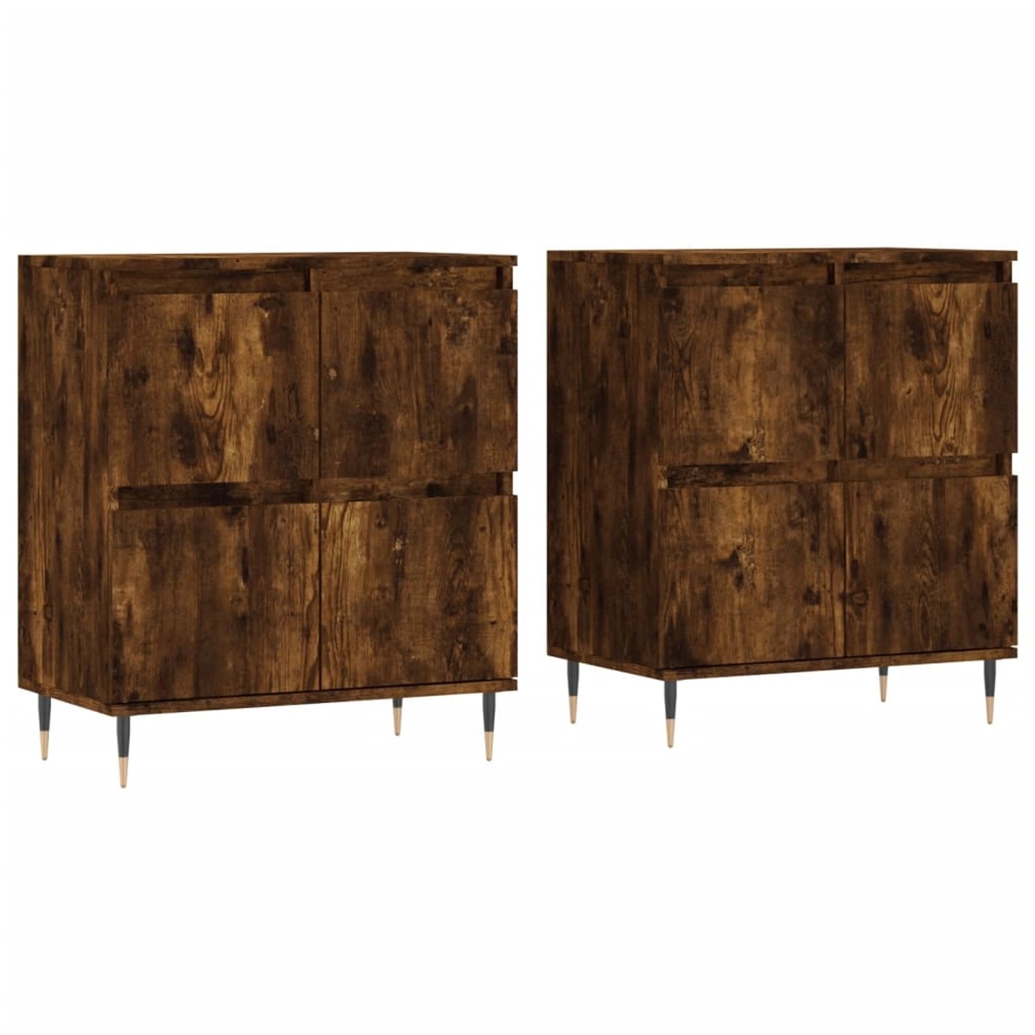 vidaXL Sideboards 2 Stk Räuchereiche Holzwerkstoff 3190170 günstig online kaufen