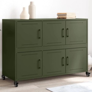 vidaXL Sideboard Olivgrün 100,5x39x72 cm Stahl 846744