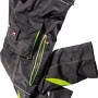 Bullstar Arbeitshose Ultra, schwarz-lime, Gr. 48. Moderne Arbeitskleidung mit vielen Taschen und hochgezogenem Bund.