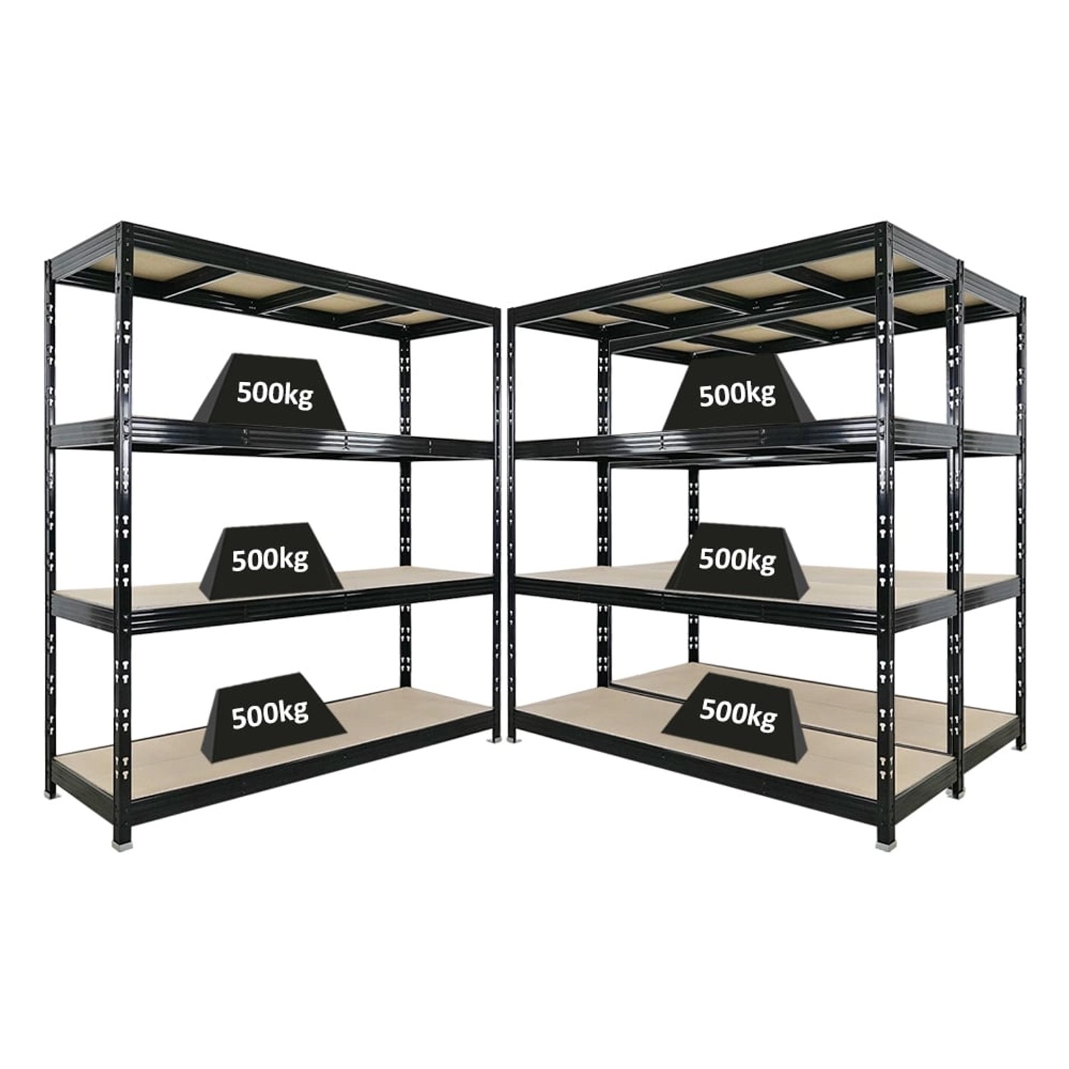 PROREGAL Mega Deal 3x Profi Schwerlastregal Rhino HxBxT 200x200x60cm 4 Span günstig online kaufen
