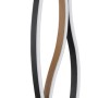 Moderne LED-Stehleuchte Geronimo in Schwarz. Design-Lampe mit geschwungenen Leuchtelementen für Wohnraum.