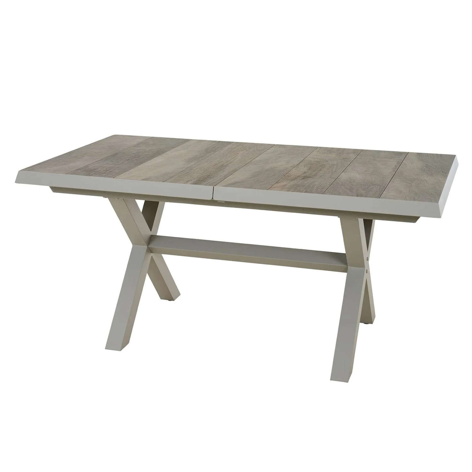 Siena Garden Gartentisch ausziehbar Keramik Washed Grey 90 cm x 160 cm