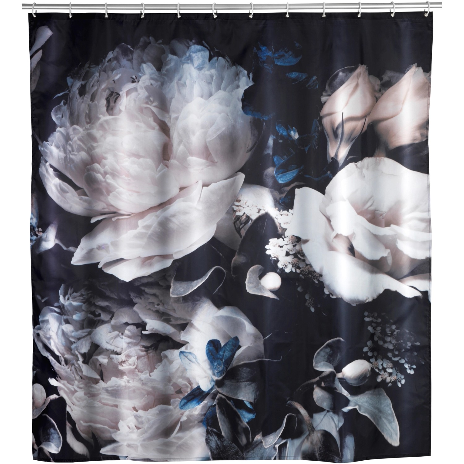 Wenko Anti-Schimmel Duschvorhang Peony Polyester 180 cm x 200 cm