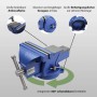 TRUTZHOLM Schraubstock, 200mm, drehbar mit Amboss. Werkzeug für Werkbank.
