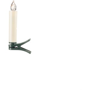 Konstsmide LED-Baumkerze mit Clip, warmweiß, für Innen, batteriebetrieben.