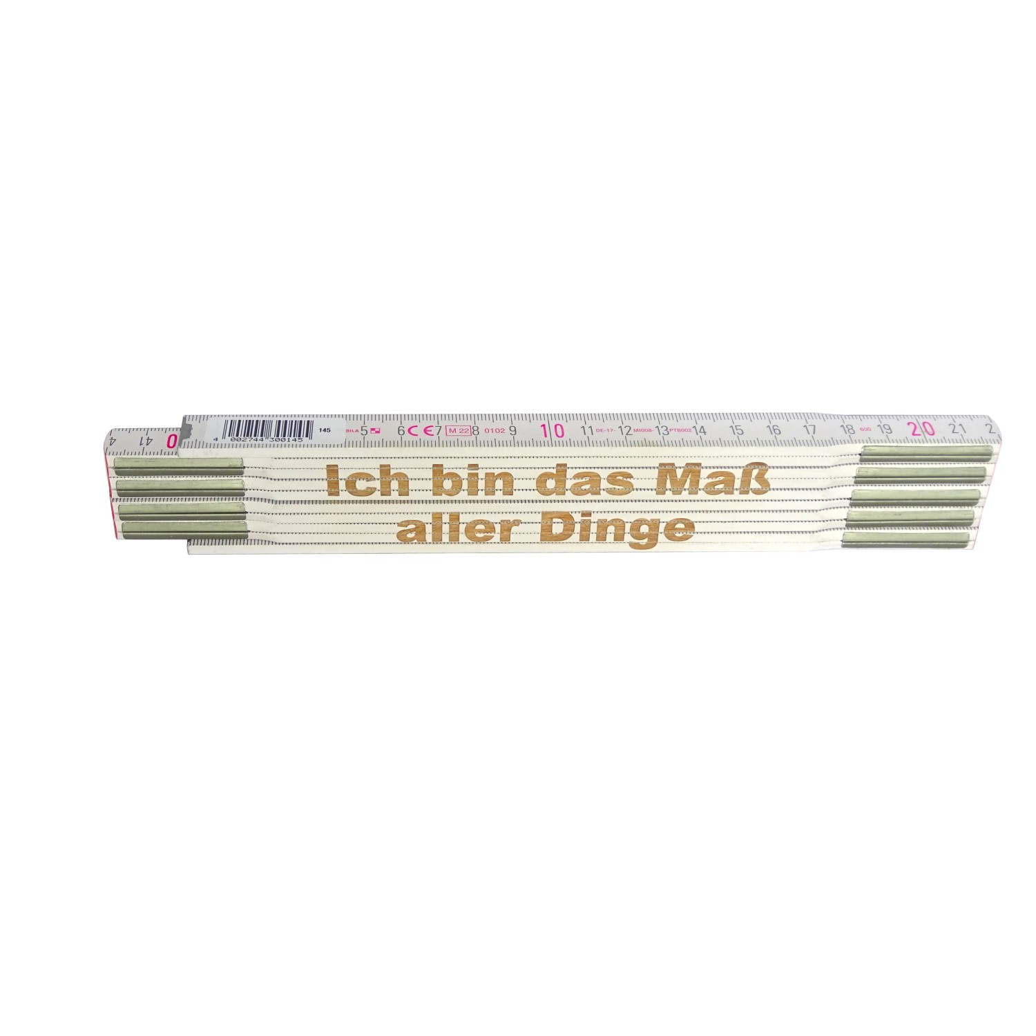 Stabila Zollstock mit Lasergravur Ich bin das Maß aller Dinge 2 m