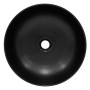 Rundes, matt schwarzes ML-Design Keramik Waschbecken, 415x135 mm, für Waschtisch.