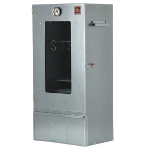 ITA Räucherofen 7000 aus legiertem Stahl mit Sichtfenster und Thermometer.