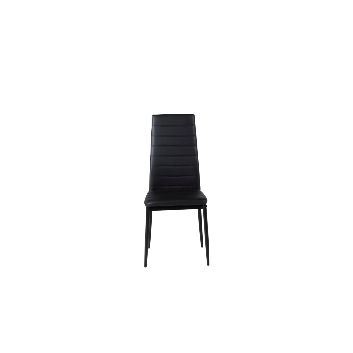ebuy24 Slim Esszimmerstuhl PU Kunstleder Schwarz günstig online kaufen