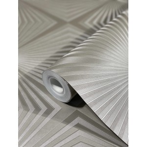 Glööckler Vliestapete Imperial Rauten Pearl, Rautenmuster in Perlmutt-Optik.