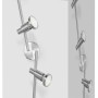 Ledvance LED-Spot, 4-flammig, silberfarben, 17 cm. Deckenleuchte mit vier Strahlern in gebürstetem Nickel.