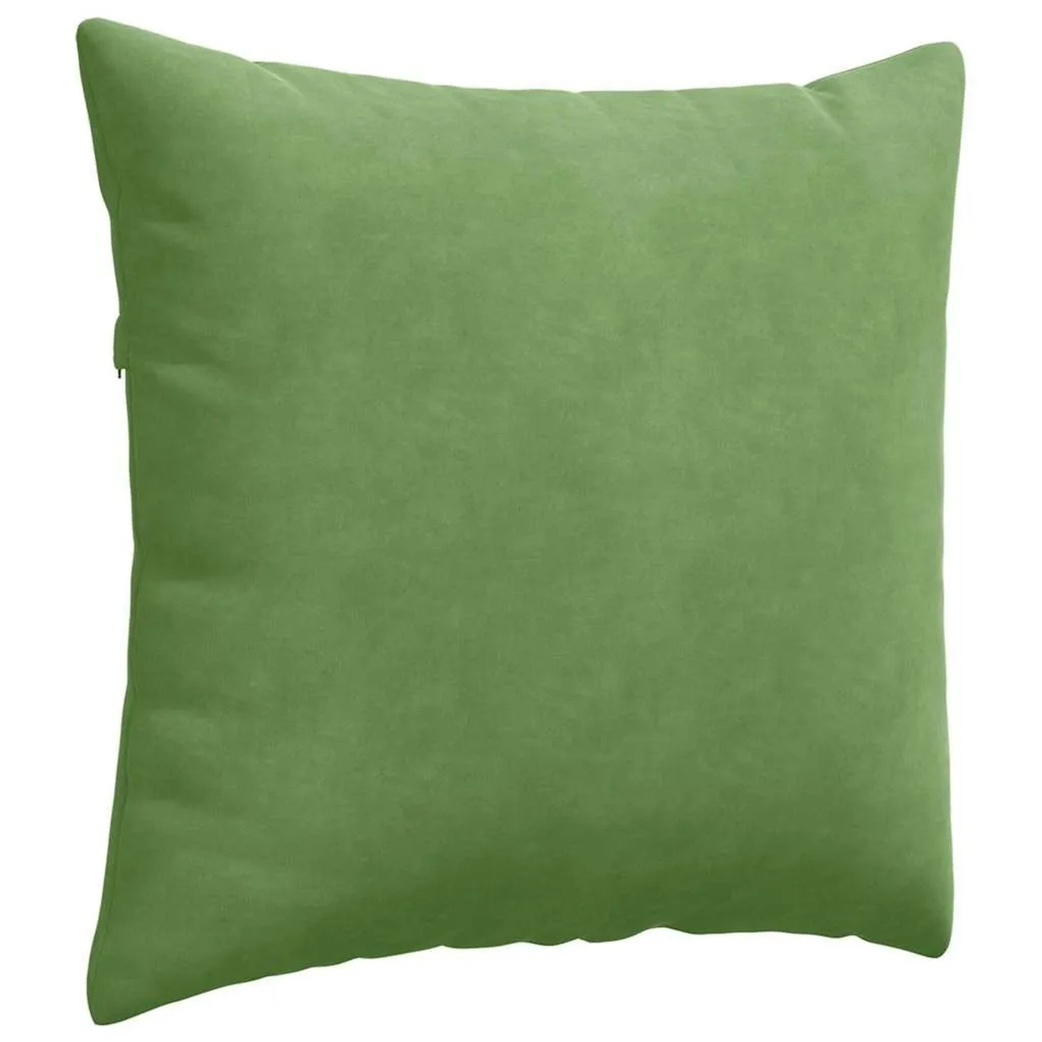 Hellgrünes Sofakissen aus weichem Cordstoff, 45x45 cm, mit Reißverschluss für abnehmbaren Bezug.