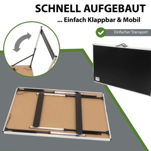 3er Set TRUTZHOLM Multifunktionstische/Flohmarkttische, klappbar und höhenverstellbar.