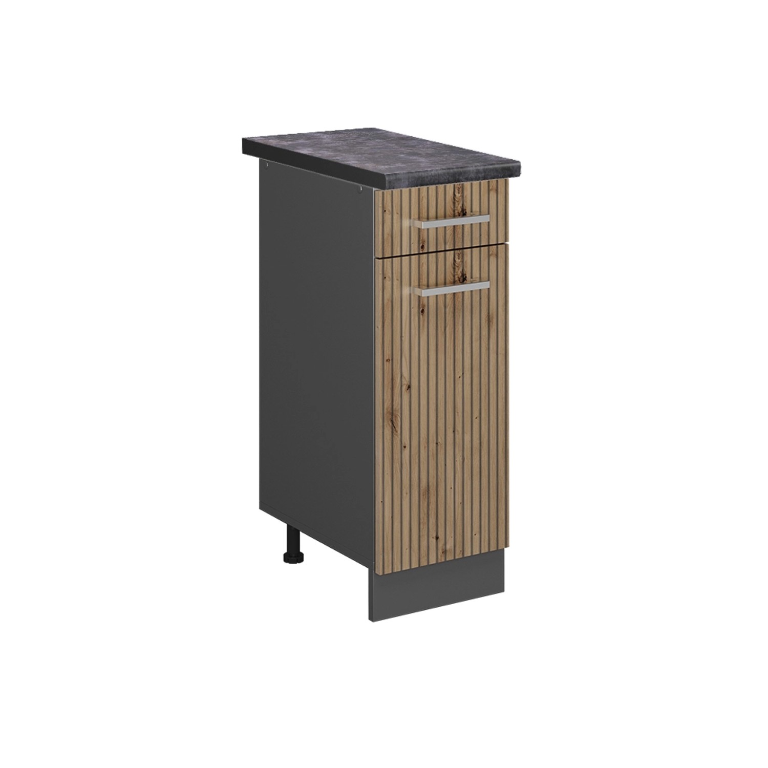 Vicco Küchenunterschrank R-Line Artisan-Eiche/Anthrazit 30 cm AP Anthrazit