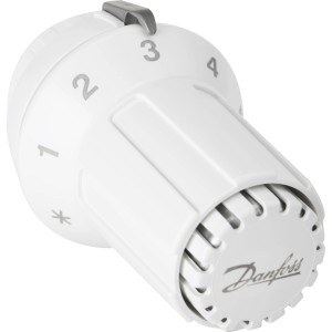 Weißer Danfoss Thermostatkopf RAS-C 5016 zur Heizungs-Installation mit Temperaturregler.