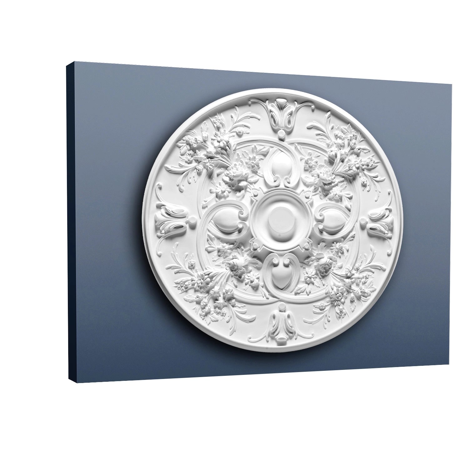ORAC DECOR R24 LUXXUS DeckenroSette StuckroSette Dekor Stuck RoSette 79 cm x 6 cm Weiß