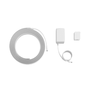 Philips Hue Lightstrip Flux UltraBright 3m, aufgerollt mit Netzteil und Dimmschalter.