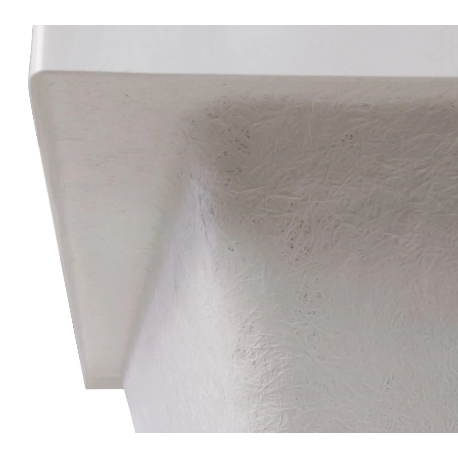 Detailaufnahme der weißen Calmwaters Duo-Badewanne Modern Square aus Acryl.
