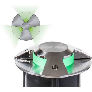 Heissner Blendabdeckung für Bodeneinbaustrahler, Edelstahl mit Acryl-Diffuser für gezielte Lichtkegel im Teich.