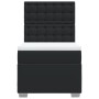 Schwarzes vidaXL Boxspringbett 80x200 cm mit Kunstleder und Matratze.