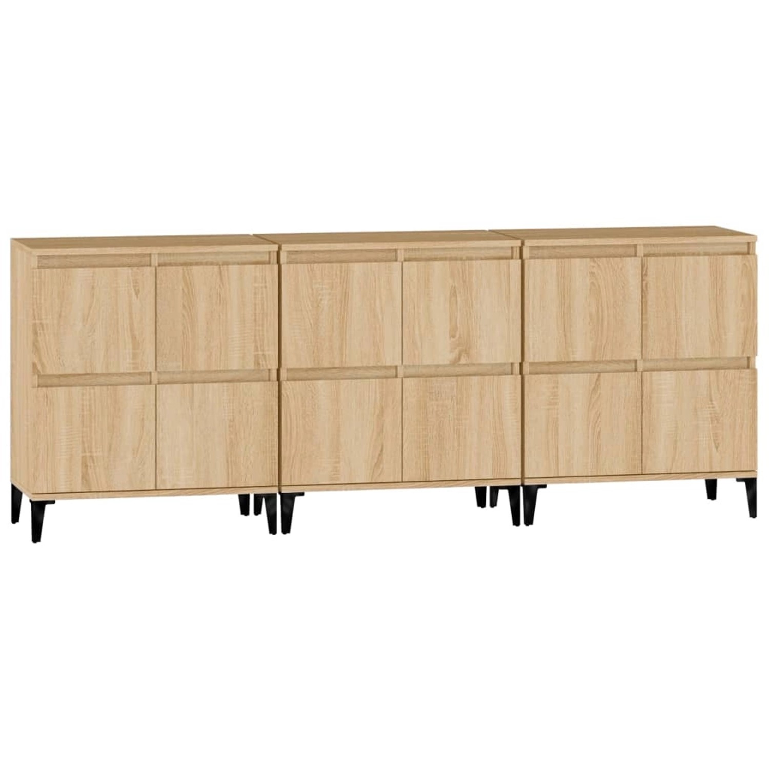 vidaXL Sideboards 3 Stk Sonoma-Eiche 60x35x70 cm Holzwerkstoff 3185778