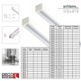 Weiße Deco-Raum Gardinenschiene Square 270cm. Moderne 1-Lauf Vorhangschiene mit Montagezubehör für Deckenmontage.