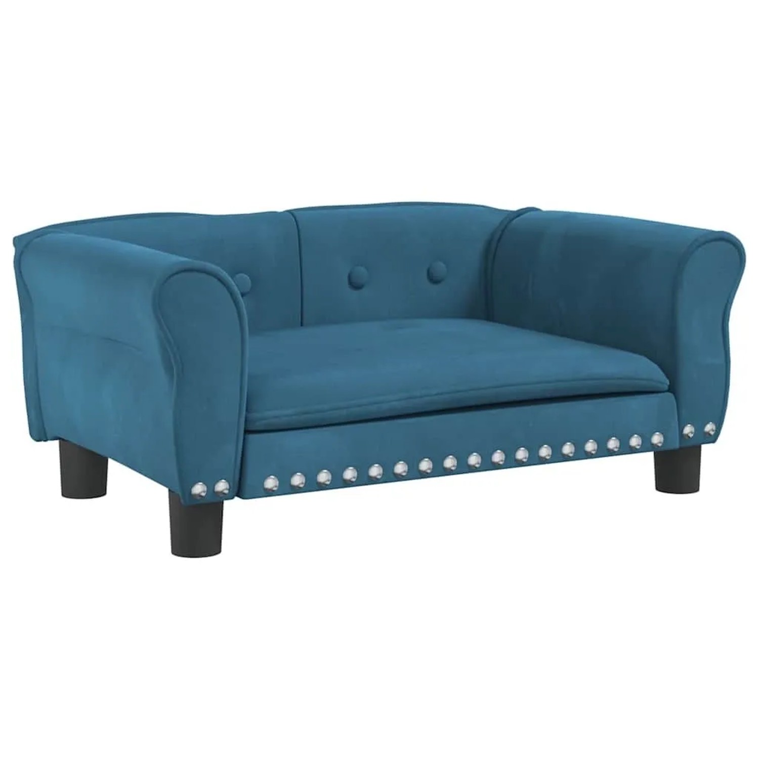 vidaXL Hundebett Blau 70x45x30 cm Samt 171824
