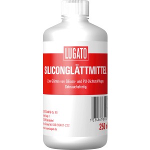 Flasche Silikonglättmittel 250ml von Lugato, gebrauchsfertig zum Glätten von Silikonfugen.