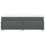 Boxspringbett dunkelgrau 90x190 cm mit Matratze und Auflage.