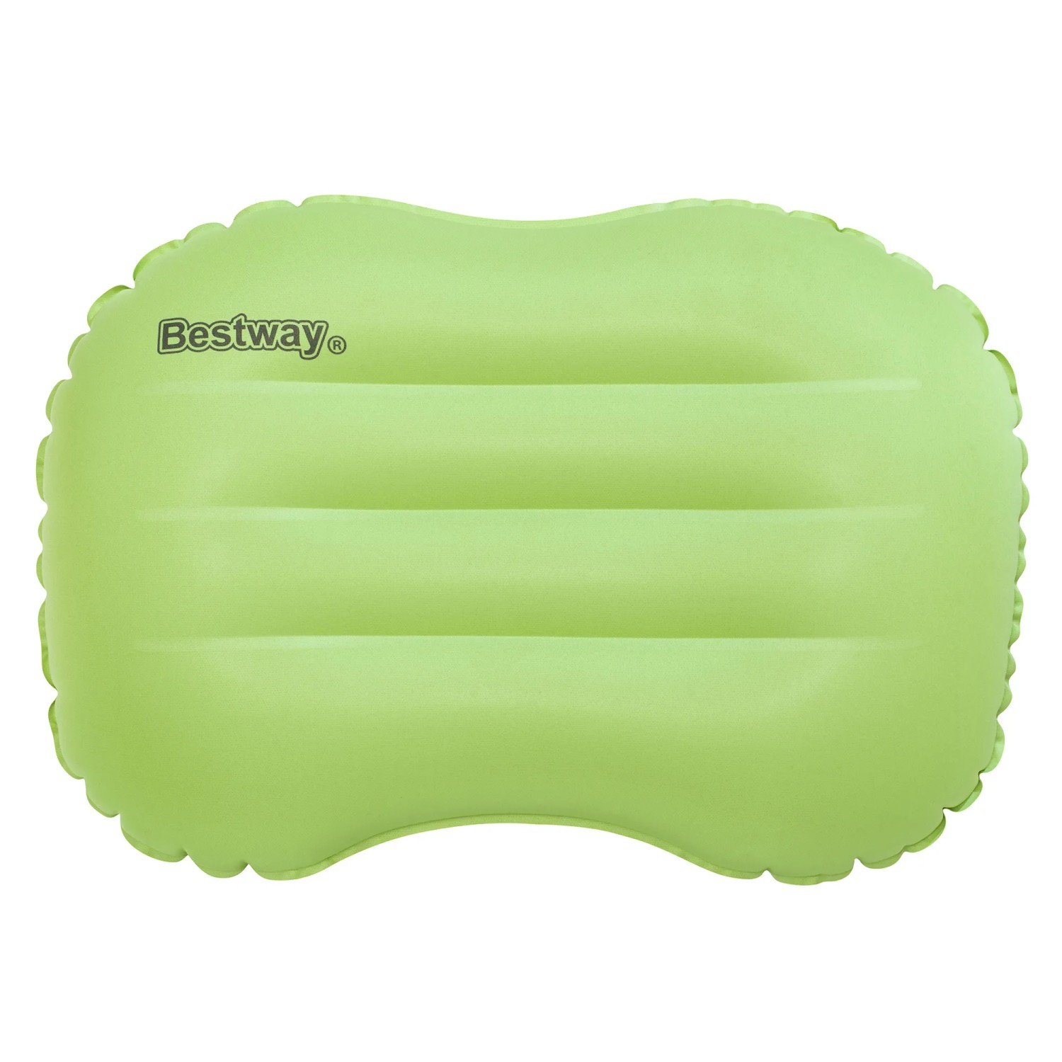 Grünes Bestway Air Pillow Wanderlite Camping-Kissen, 42x30x12 cm.