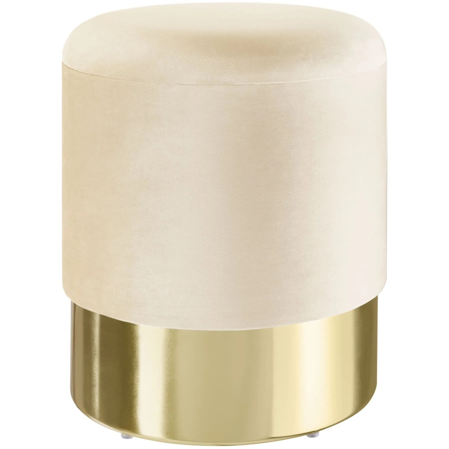 Tectake Sitzhocker Mit Stauraum Sarina Rund 36 x 44 5 cm  36 x 36 x 44 50 cm Creme