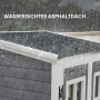 Detailaufnahme des wasserdichten Asphaltdachs vom hellgrauen Outsunny Gartenschrank.