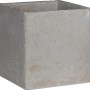 Hellgrauer, quadratischer Mica Pflanztopf Jimmy, 13x13 cm, aus Zement für den Innenbereich.