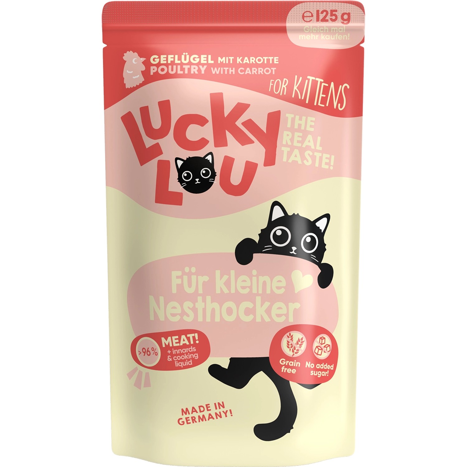 Lucky Lou Katzen-Nassfutter Lifestage Kitten Geflügel 125 g