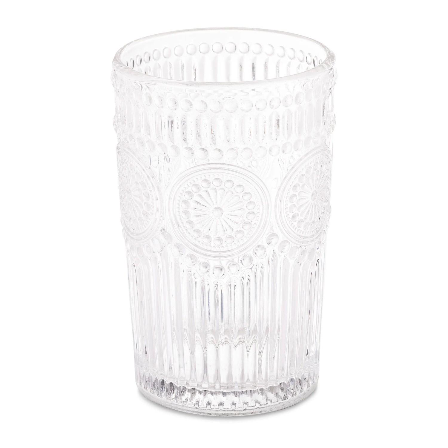 Relaxdays Trinkgläser 4er Set Glas Transparent Spülmaschinenfest 400 ml 13 cm x 8 cm 300 g