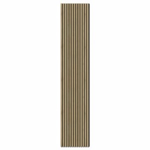 Denpanels Akustikpaneel ACU-Line Eiche Dunkel, Filz Schwarz, 240x52 cm.