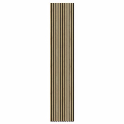 Denpanels Akustikpaneel ACU-Line Eiche Dunkel Filz Schwarz 240 cm x 52 cm