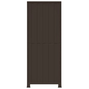 Grauer Kunststoffschrank (68x39x171,5 cm) von vidaXL, ideal für Büro oder Lager.
