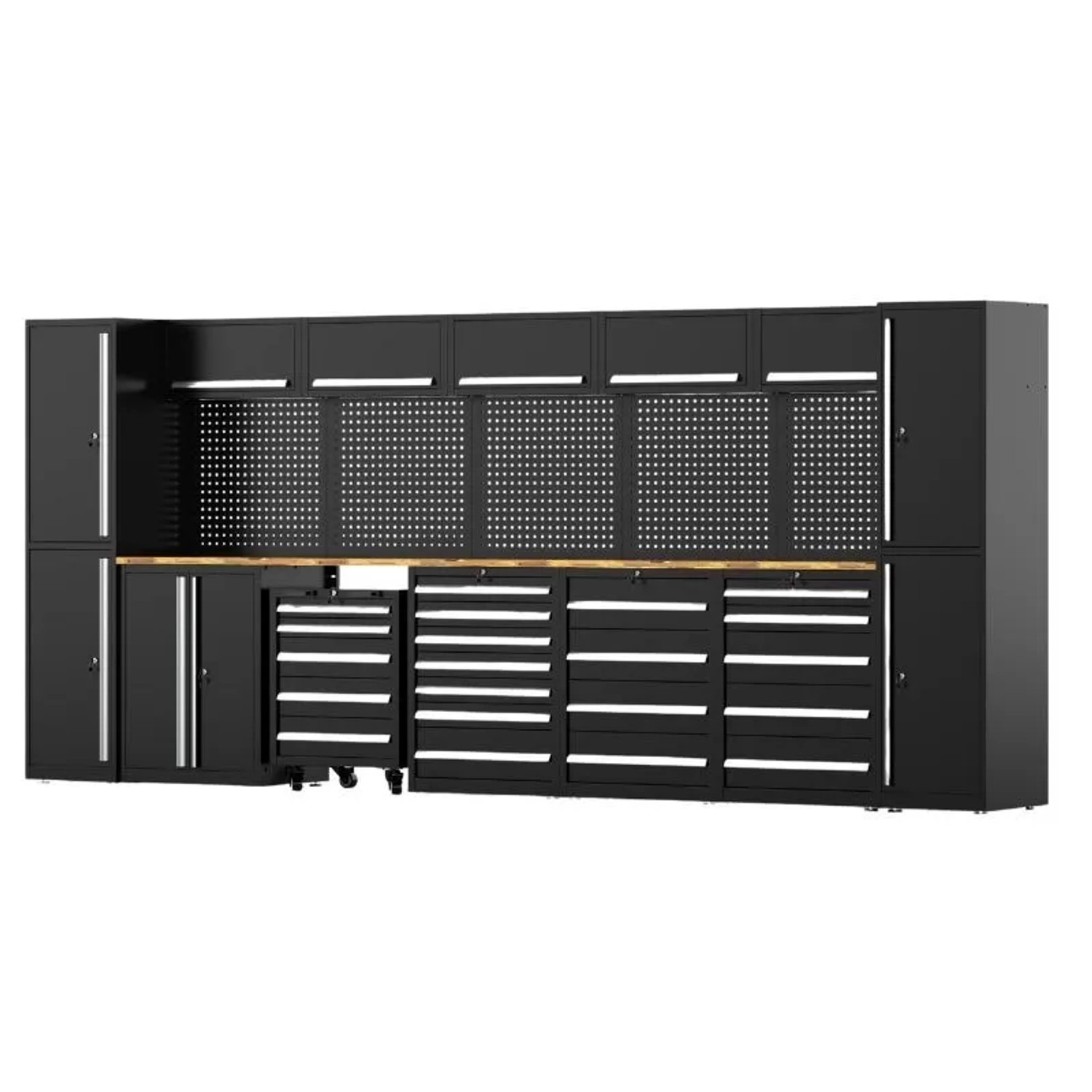 Galaflor Werkzeugschrank mit Arbeitsplatte 202,5x475x55 cm Werkzeugwand_5