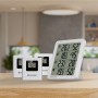 Bresser Thermo-Hygrometer Quadro NV: Wetterstation mit Basis und 3 Außensensoren in Weiß.
