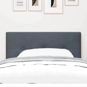 vidaXL LED Kopfteil mit LED-Lichtleisten Grau 90 cm Polyester 3338104