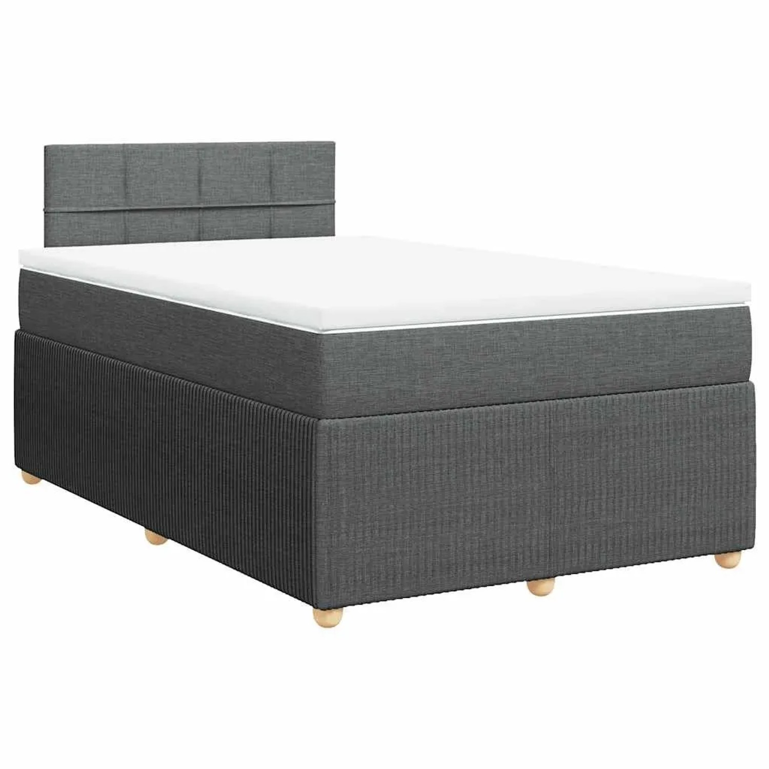 vidaXL Boxspringbett mit Matratze Dunkelgrau 120x190 cm Stoff 3287396 günstig online kaufen